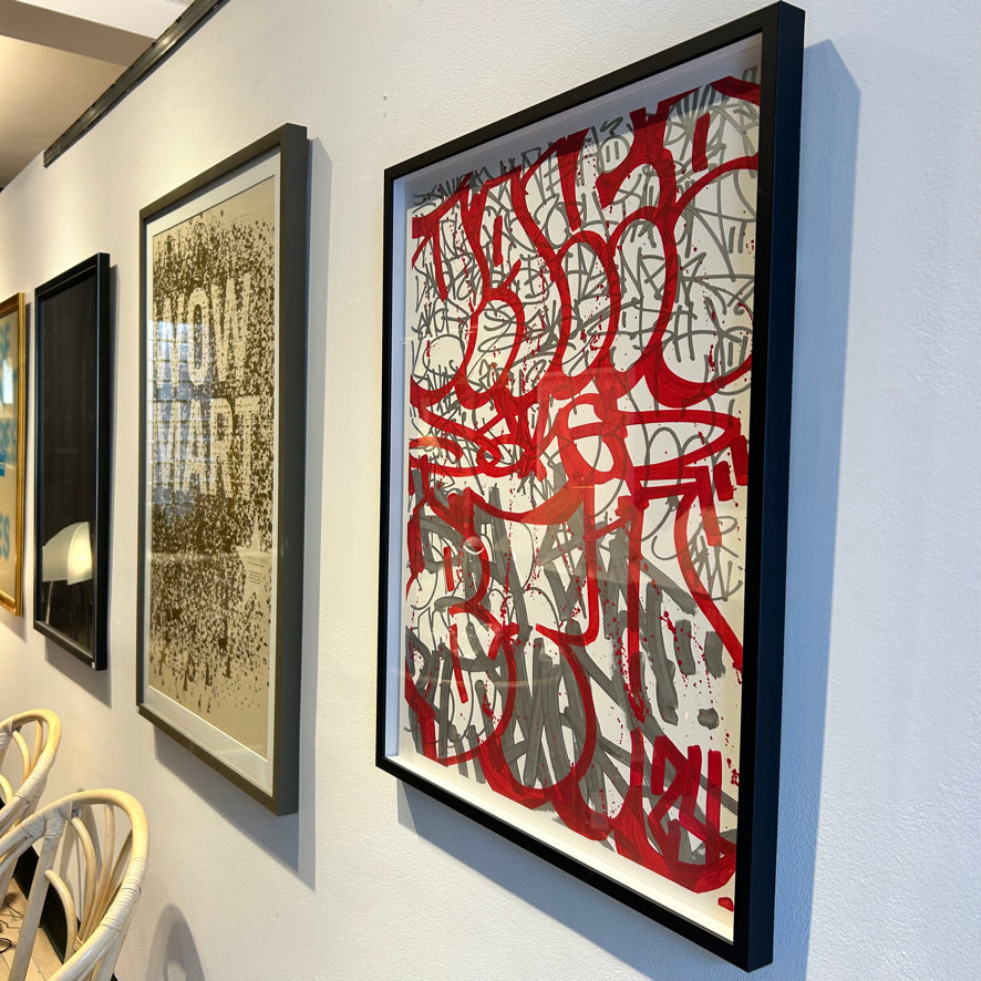 Affiche "Chrome & Red" encadrée