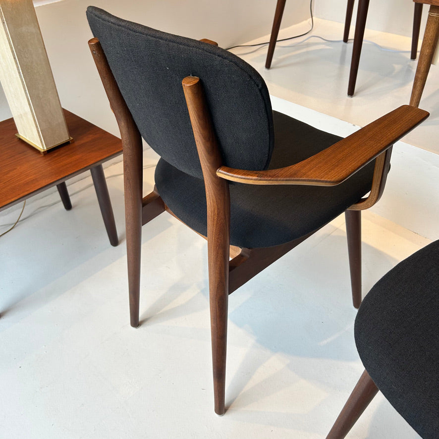 Ensemble 6 chaises vintage en teck (restaurées)