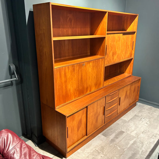 Danish teak 2 piece wall unit -1960s